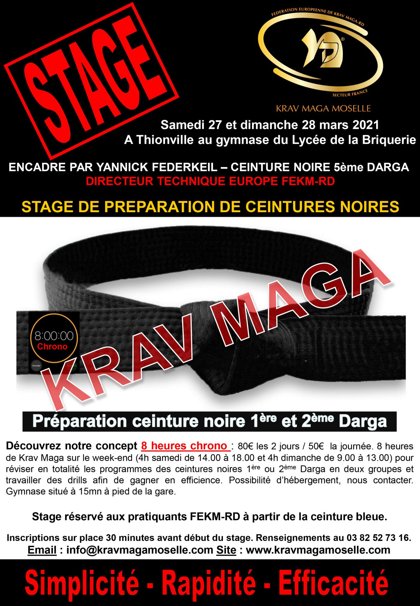 Préparation des ceintures noires 1ère et 2ème Darga