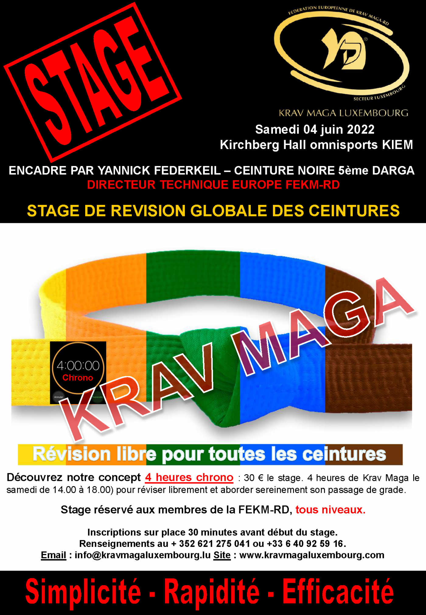 Passage de sales ceinture krav maga